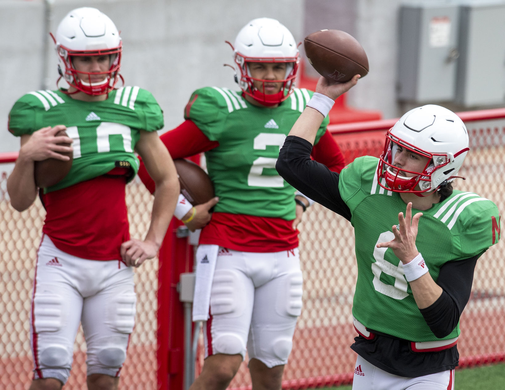 Nebraska football practice, 4.17